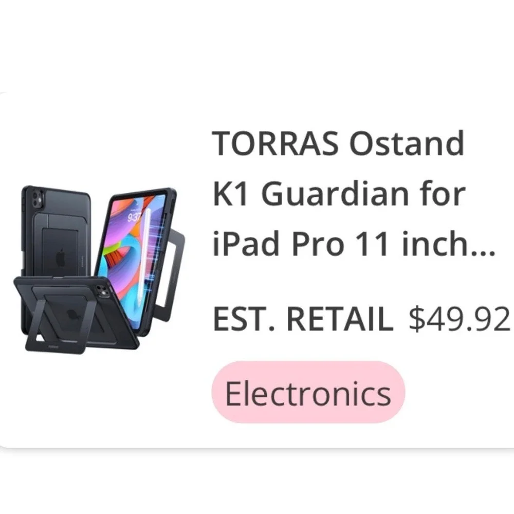 TORRAS Ostand K1 Guardian Case for iPad Pro 11 inch Black Kickstand Cover